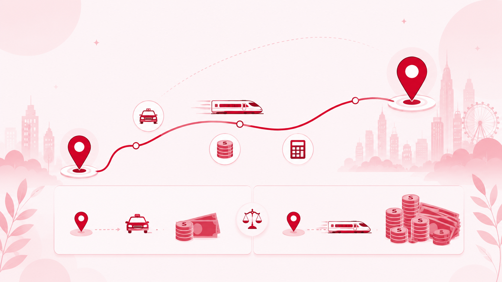 包養車馬費怎麼算：同縣市與跨縣市車馬費合理金額與第一次見面給付時機示意圖
